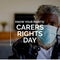 Composition of carers rights day text with african american man wearing face mask