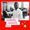 Composition of carers rights week text with african american businessman