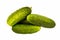 Composition of cucumbers white background