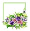 Composition of the delicious spring flowers for design of postcards, brochures, banners, flyers,isolated, on a plane surface, vect