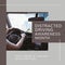 Composition of distracted driving awareness month text over caucasian woman driving car