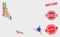 Composition of Election Comoros Islands Map and Scratched Best Jobs Stamp