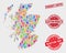 Composition of Election Scotland Map and Grunge Proxy Vote Watermark