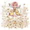Composition of fairy with butterflies. Hand drawn classic ballet performance, pose. Young pretty ballerina women illustration. Can