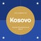 Composition of kosovo independence day text over stars