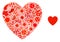 Composition Love Heart Icon of Infection Viruses