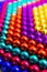 Composition from magnetic colorful metal balls - abstract background