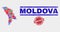 Composition of Moldova Map Symbol Mosaic and Grunge Pending Decision Seal