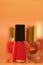 Composition of nail paints with unfocused background