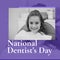 Composition of national dentist\'s day text and girl patient in surgery