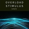 Composition of overload stimulus audiophile text over blue waves on black background