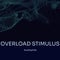 Composition of overload stimulus audiophile text over blue waves on black background