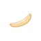 Composition with peeled yellow ripe banana fruit isolated on white background. Hand-drawn realistic detailed colored