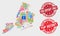 Composition of Secure New York City Map and Distress For Deposit Only Seal