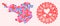 Composition of Sexy Smile Map of Gerona Province and Grunge Heart Stamp