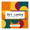 Composition of sri lanka independence day text over colourful background