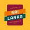 Composition of sri lanka independence day text over shapes