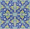 Composition of typical floral and geometric Turkish decorations with colored ceramic tiles - It`s a seamless texture that can be