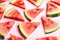 Composition with watermelon slices