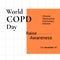 Composition of world copd day raise awareness text over white and orange background
