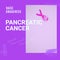 Composition of world pancreatic cancer day text with pink ribbon on purple background