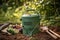 compost bin with built-in handle and rake for easy handling