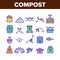 Compost Ground Soil Collection Icons Set Vector