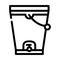 composting bucket line icon vector illustration