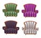 Compound color vector armchair