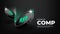 Compound COMP coin banner. COMP coin cryptocurrency concept banner background