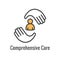 Comprehensive Care Icon with health related symbolism and image