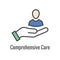 Comprehensive Care Icon with health related symbolism and image