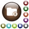 Compressed directory color glass buttons