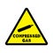 compressed gas in cylinder attention vector sticker