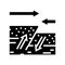 compression thrust earthquake glyph icon vector illustration