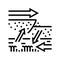 compression thrust earthquake line icon vector illustration