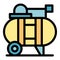 Compressor machine icon color outline vector