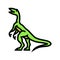 compsognathus dinosaur animal color icon vector illustration
