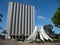 Compton Civic Plaza, California, with Martin Luther King Jr. Memorial