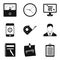 Computation icons set, simple style