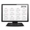 Computer with 2016 Calendar