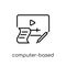 computer-based training icon. Trendy modern flat linear vector c