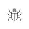 Computer bug outline icon. linear style sign for mobile concept and web design. Computer virus simple line vector icon. Symbol,