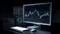 Computer with business stock market exchange forex economy analytics data