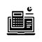 Computer calculator glyph icon vector black illustration