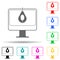 computer calibration multi color style icon. Simple glyph, flat vector of measuring elements icons for ui and ux, website or