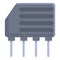 Computer capacitor icon, cartoon style