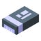 Computer capacitor icon, isometric style