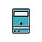 Computer case vector flat icon personal computer desktop tower. technology server. Design vector illustration