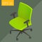 Computer chair isometric vector illustration